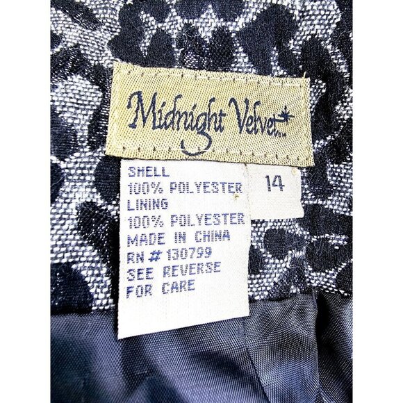Midnight Velvet Size Medium Womens Sliver Black Cheetah Print Long Sleeve Jacket - Picture 6 of 16